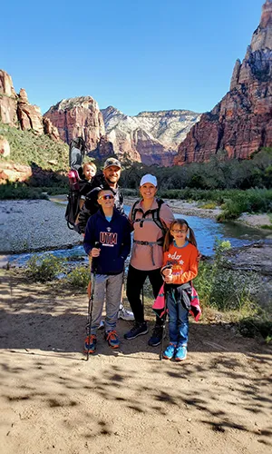 Chiropractor Jackson TN Jake Doster With Family Hiking